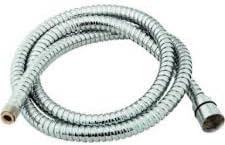 BUZZ Evye Batarya Hortumu, Kromlu Çift Kenetli Lüx 150 CM, Gümüş, Paslanmaz Çelik, 1/2 Inç İç Diş, 15 MM Dış Diş, 1.2 MM Kalınlık, 150 CM Uzunluk