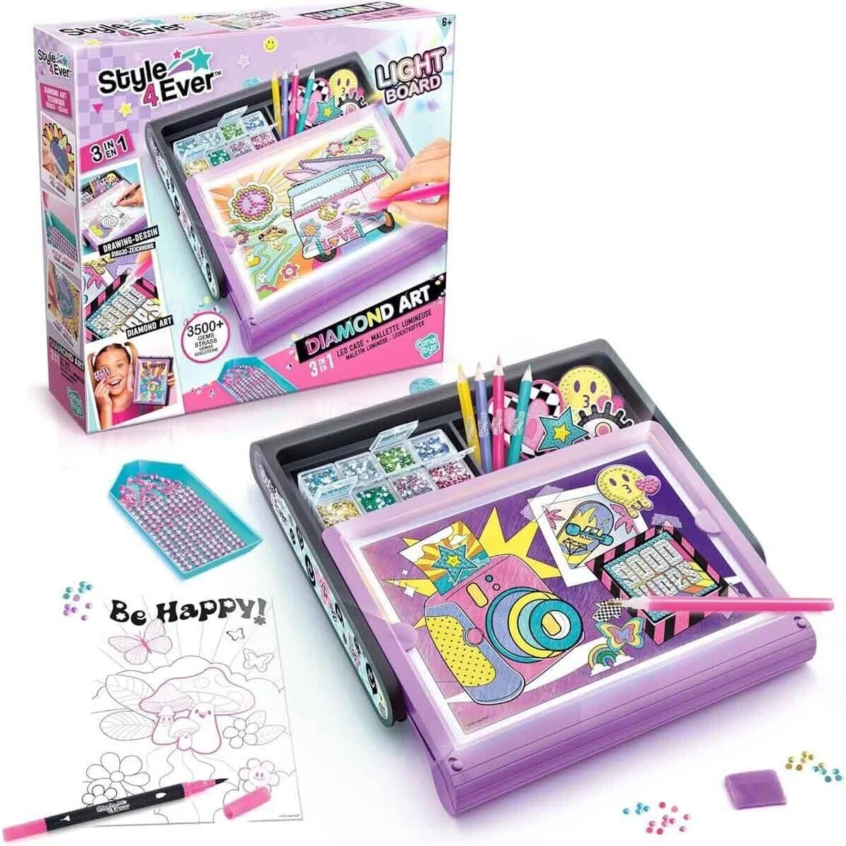 28817 Sun-cnl-hobi Set Style 4EVER Dıamond Art 3IN1 Işıklı Bo
