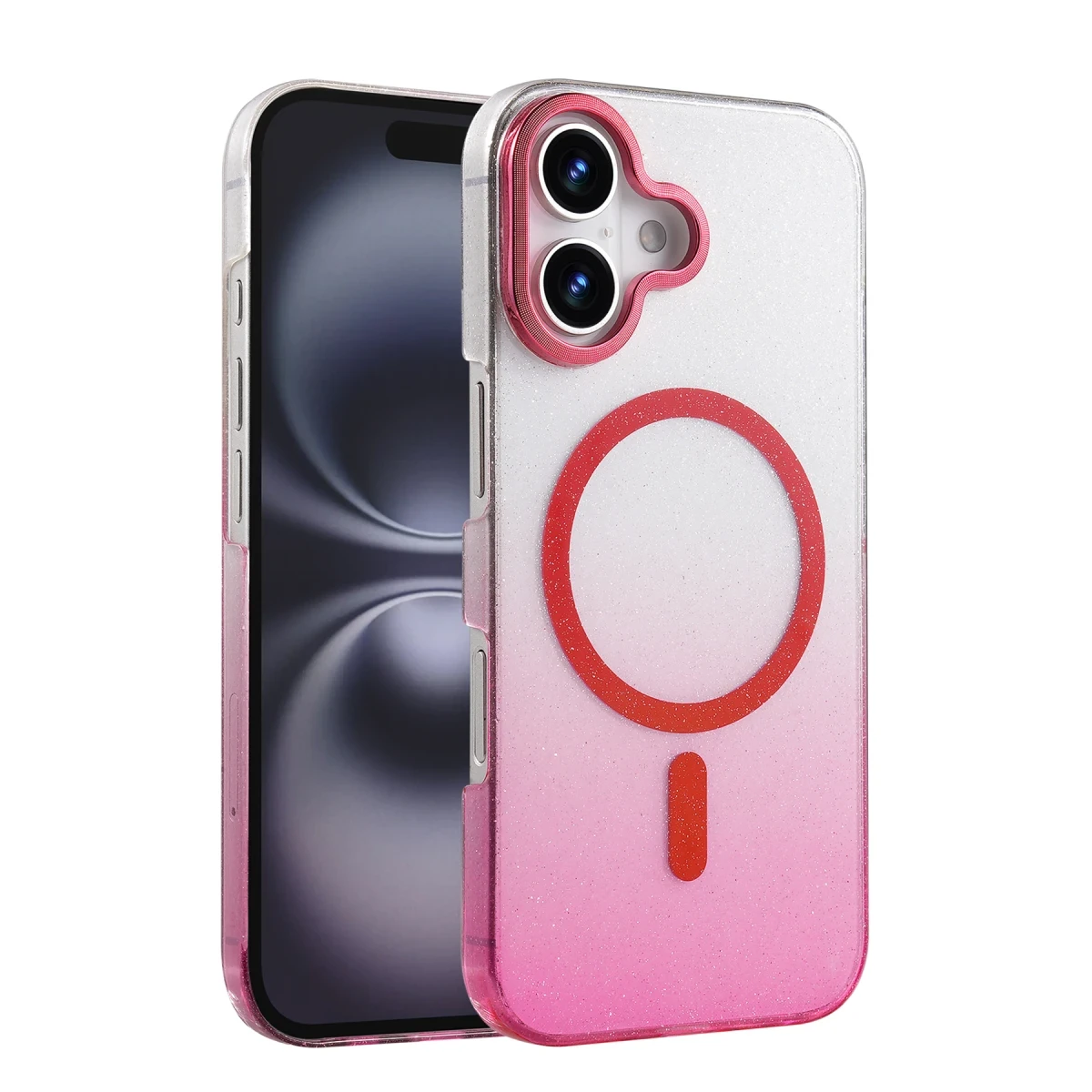 Apple iPhone 16 Glossy Magsafe Kapak - Pembe