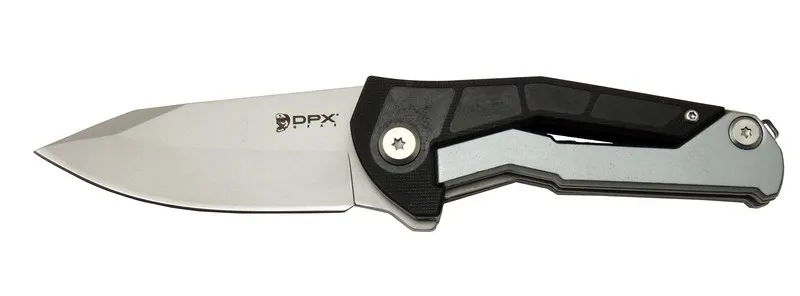 DpxGear Sugga 915B BK Siyah &amp; Beyaz Kamp / Outdoor Çakı 17,5cm - Yarı Otomatik, Kemerlikli, Kutulu