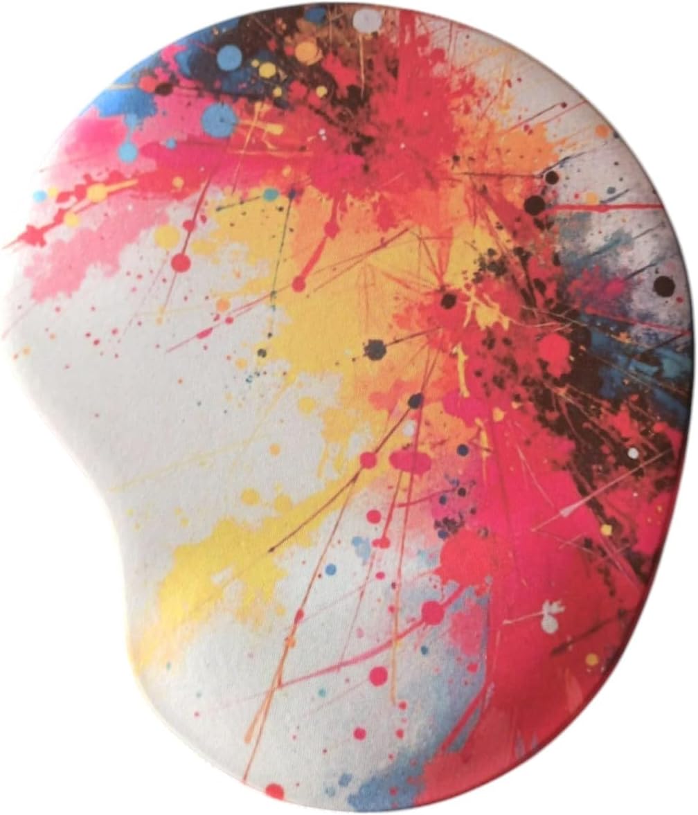 Oval Baskılı Bilek Destekli Kum Desen Tip Kaymaz Taban Optik Bilgisayar Notebook Mouse Pad Maus Pad (Karmaşa)