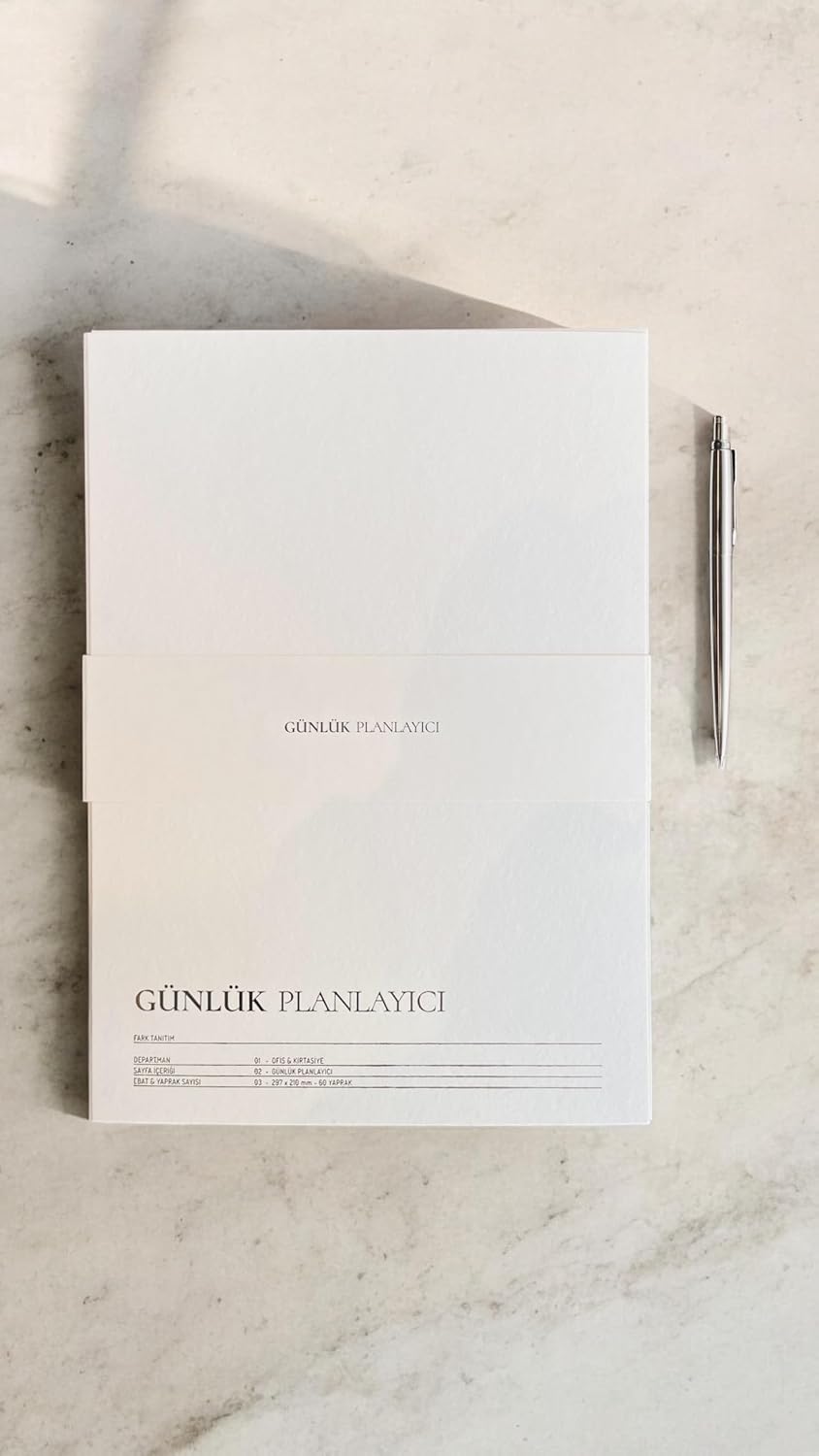 Tarihsiz Planlayıcı, A4 Boyutunda (21cm x 29.7cm) (Günlük Planlayıcı)