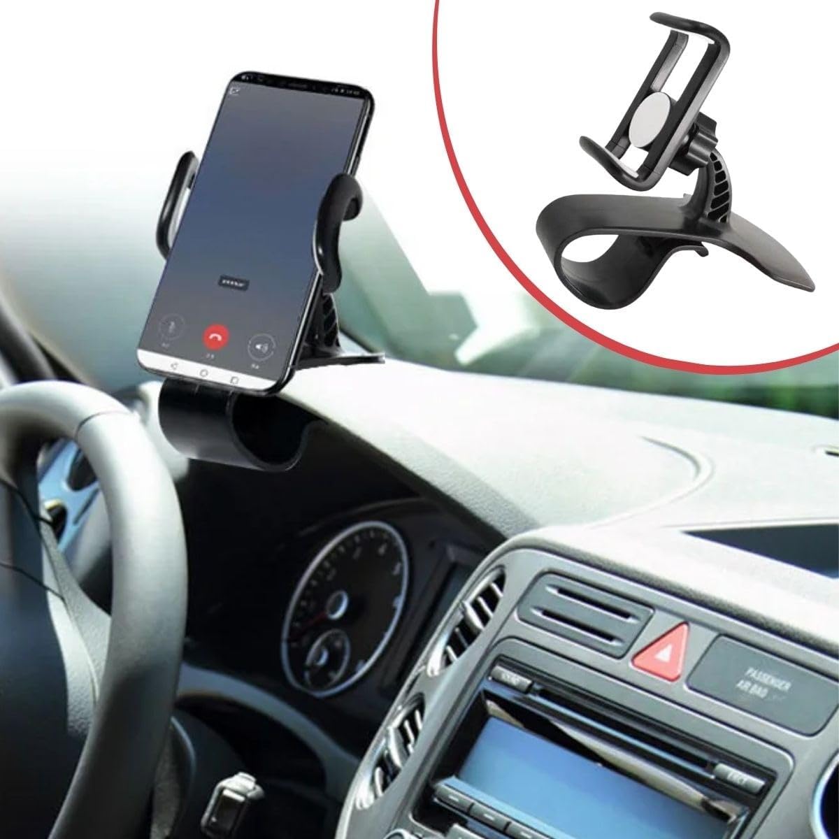 ® Araç İçi Konsola Takılan Döner Başlıklı Telefon Kıskacı Telefon Tutucu
