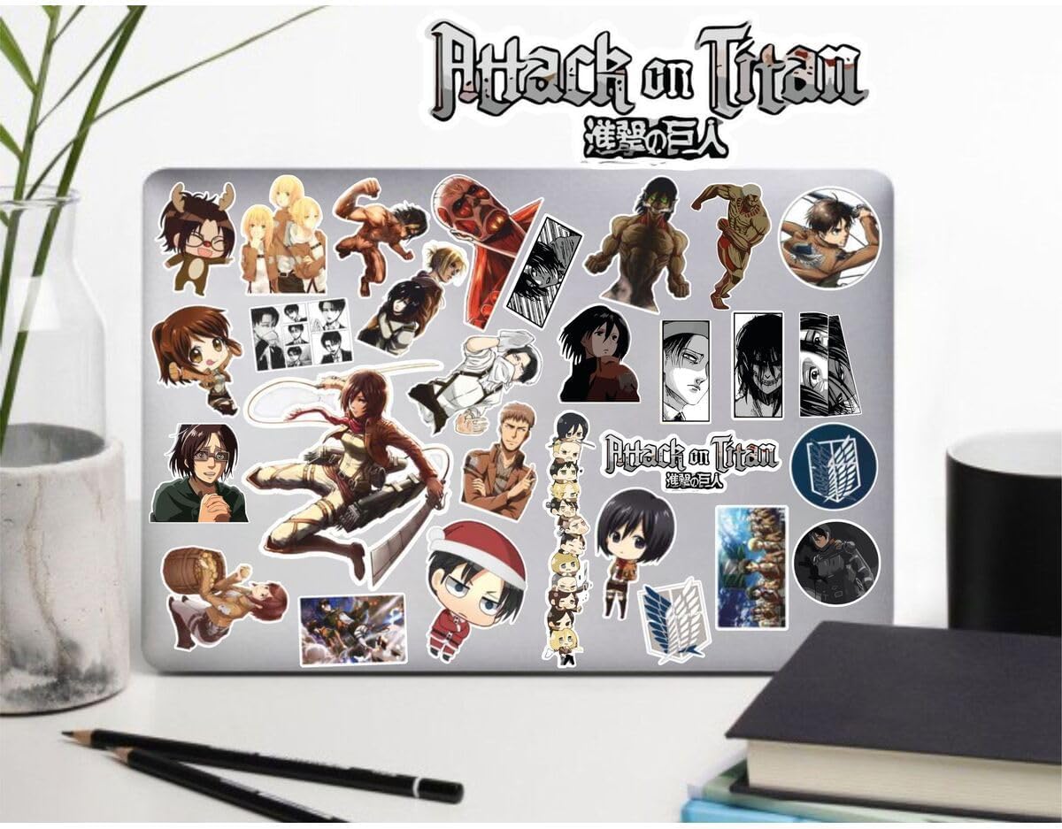 Attack On Titan Seri 2 Sticker Telefon Laptop Notebook Tablet Defter Matara Stiker Etiket