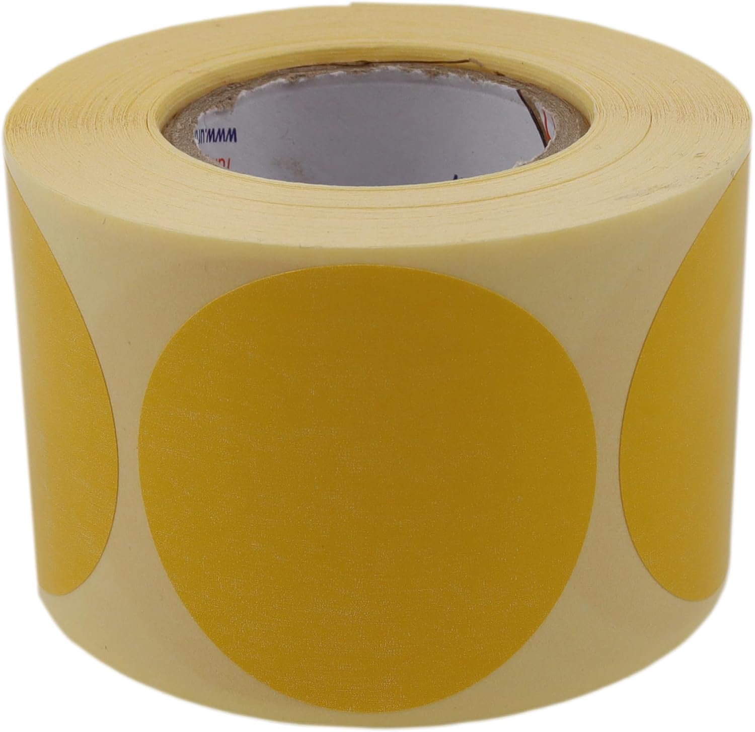Sarı Renk Zemin Baskılı Kuşe Etiket 40mm Çapında 500 Adet 40mm Kuka Çapı (Sarı)