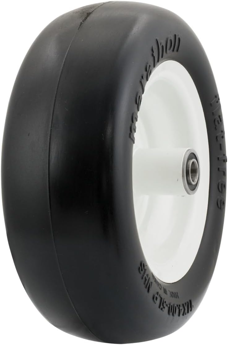 01411P 1x4,0-5 inç Düz Serbest Çim Biçme Makinesi Tekerlek Lastiği, 5 inç Göbek, 5/8 inç Rulman