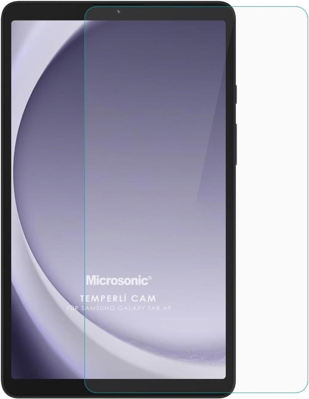 Samsung Galaxy Tab A9 Tempered Glass Cam Ekran Koruyucu [Galaxy Tab A9 ile Uyumlu Ekran Koruyucu - Şeffaf]