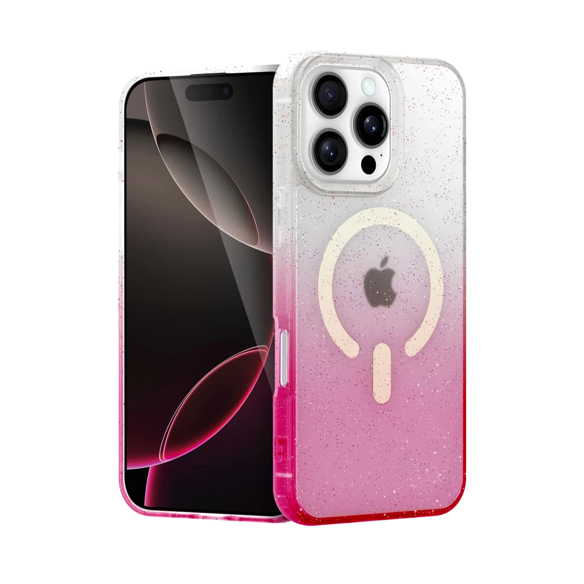 Apple iPhone 16 Pro Pummel Shiny Magsafe Kapak - Pembe