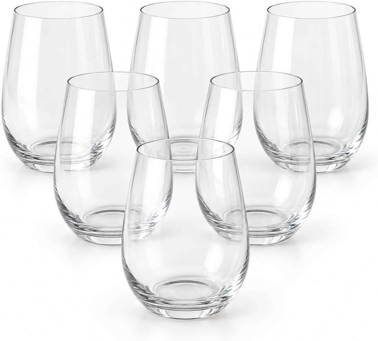 6 Adet Borosilikat Cam Bardak 6'lı Set 500 ml Su ve Meşrubat Bardağı, Kokteyl Bardağı