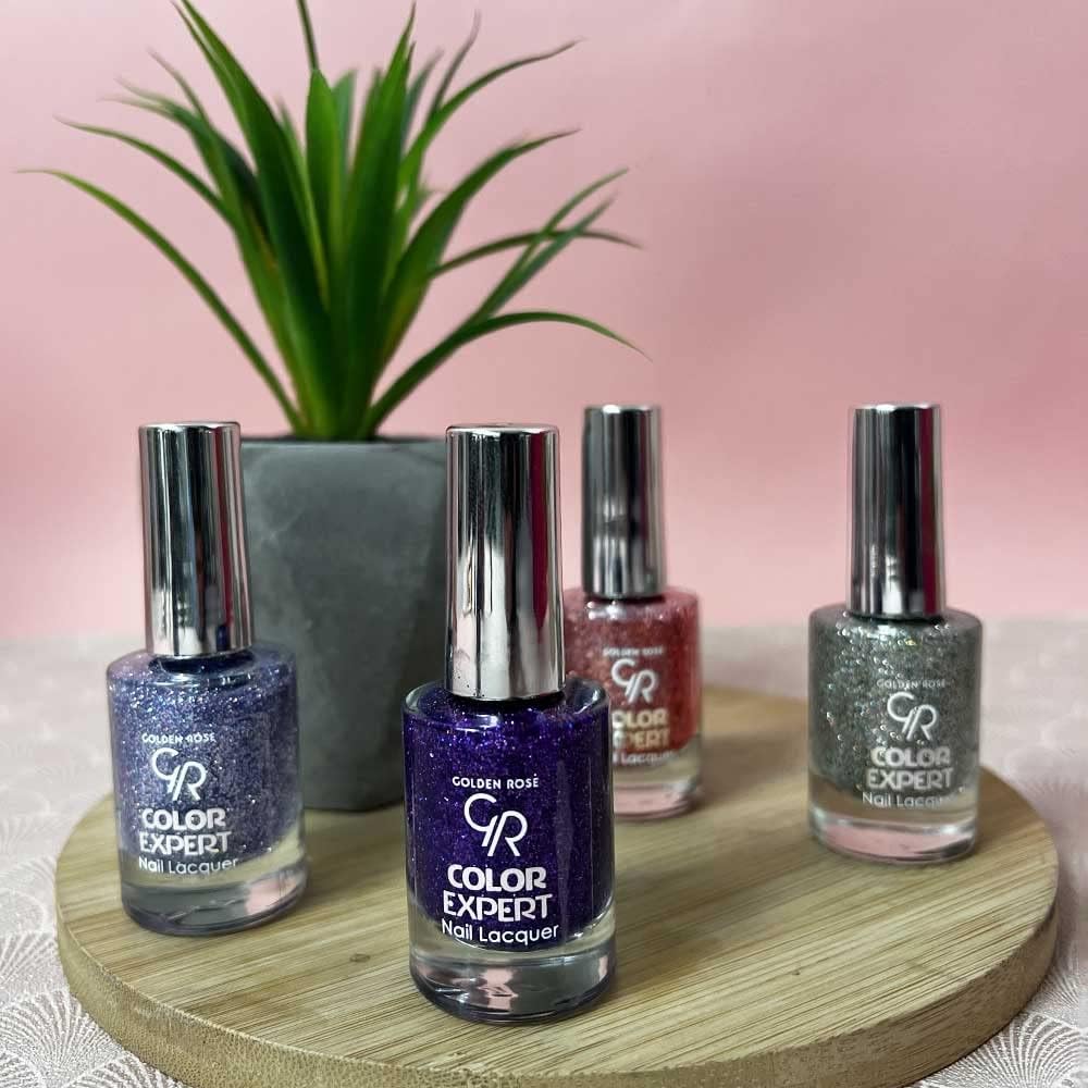 Color Expert Nail Lacquer Glitter No: 605 - Geniş Fırçalı Işıltılı Oje 10.2 ml