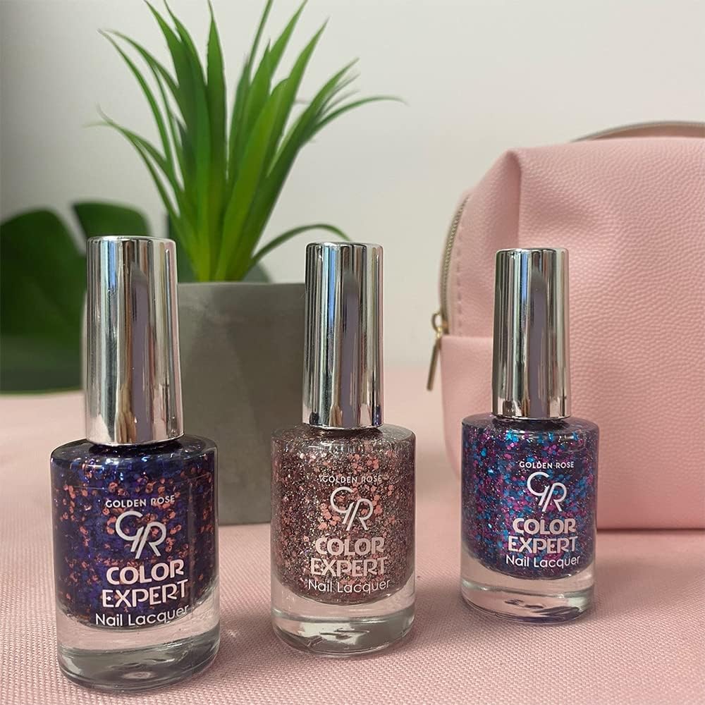 Color Expert Nail Lacquer Glitter No: 613 - Geniş Fırçalı Işıltılı Oje 10.2 ml