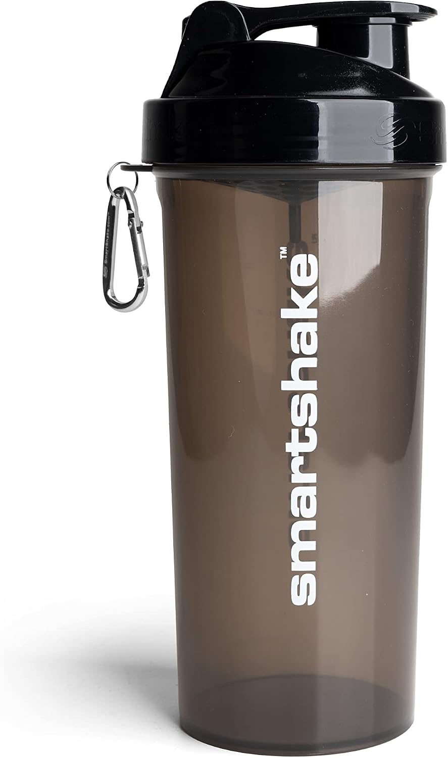 Lite Protein Shaker şişe 1000 ml | sızdırmaz Gym Shaker içecek şişesi, protein karışımları için | Şeffaf PP su şişesi, BPA ve DEHP içermeyen protein tozu çalkalama kabı, siyah