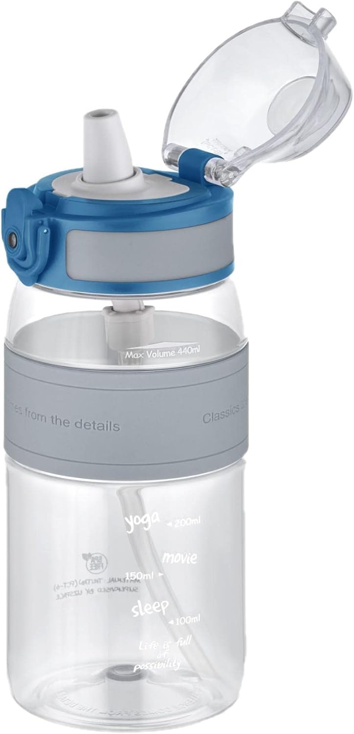 FiftyFifty Pipetli(ısırılamaz) 440 ml Silikon Gövde Tritan Su Matarası