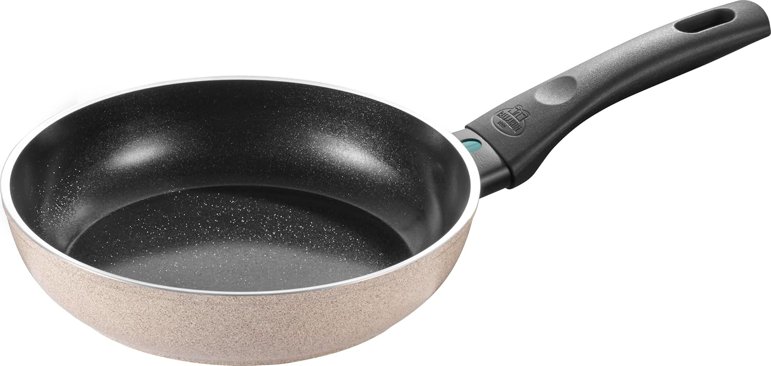 Ledro kızartma tavası, 20 cm, alüminyum, indüksiyonlu ocaklara uygun, seramik yapışmaz kaplama, Thermopoint, İtalya'da üretilmiştir, bej