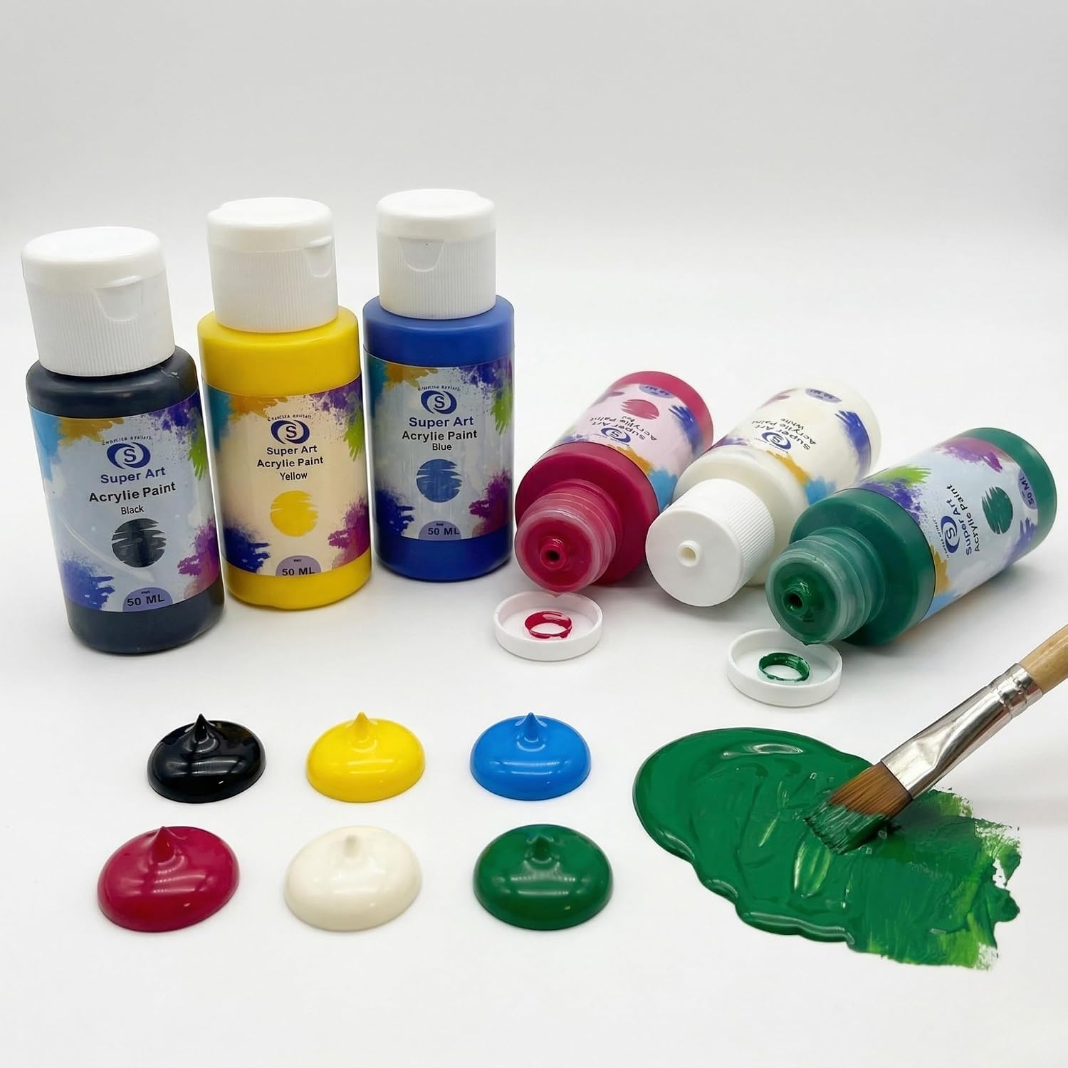 SuperArt Akrilik Multisurface Boya Seti 6'lı 6x50 mL