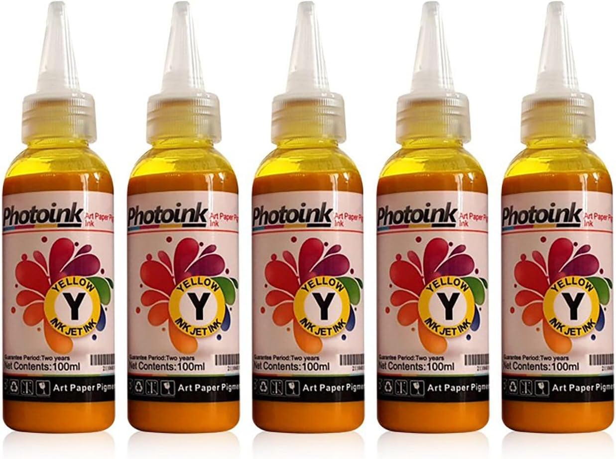 Photoink Epson Uyumlu Kuşe Mürekkebi, 500 Ml. Sari Kuşe Matbaa Mürekkebi