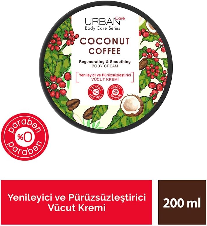 Coconut Coffee Yenileyici ve Pürüzsüzleştirici Vücut Kremi 200 ml- Vegan