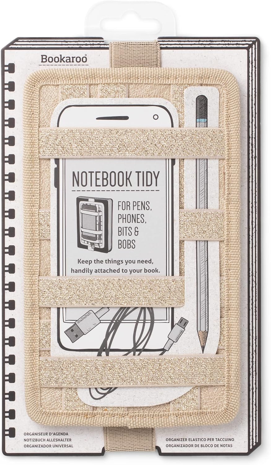 IF Bookaroo Pen Pouch Notebook Tidy Krem
