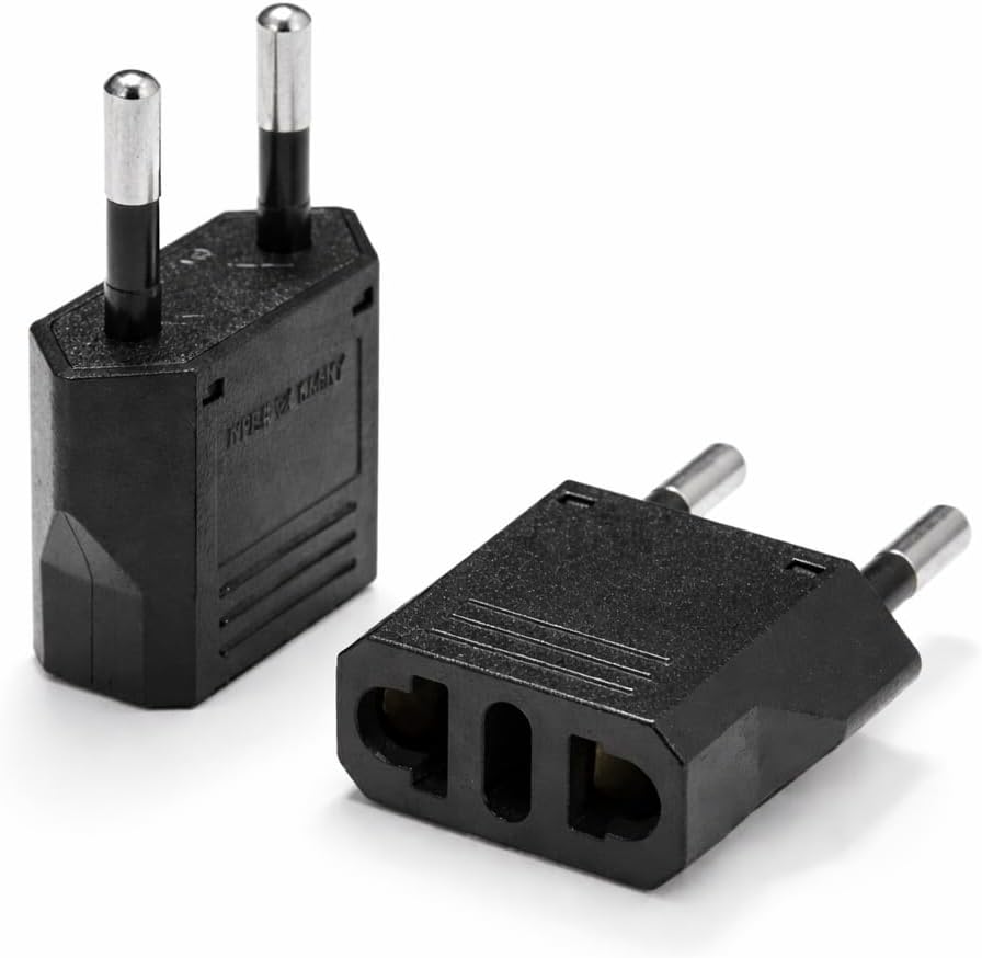 Kyrotech Amerikan Fiş Çevirici, Tip C Priz Dönüştürücü, Seyahat Adaptörü, ABD İngiliz Fişini Avrupa/Türkiye 220V Prizine Çevirici, 6A 1600W Maks Güç, A Kalite Sıkı Geçme