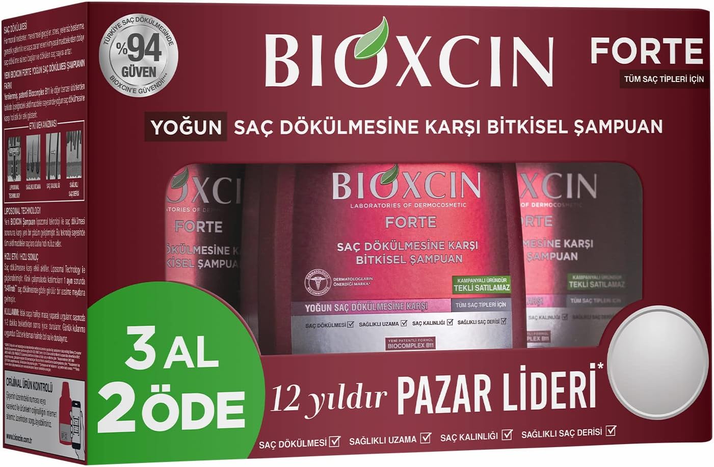 Forte Şampuan 300ml 3al2 Öde