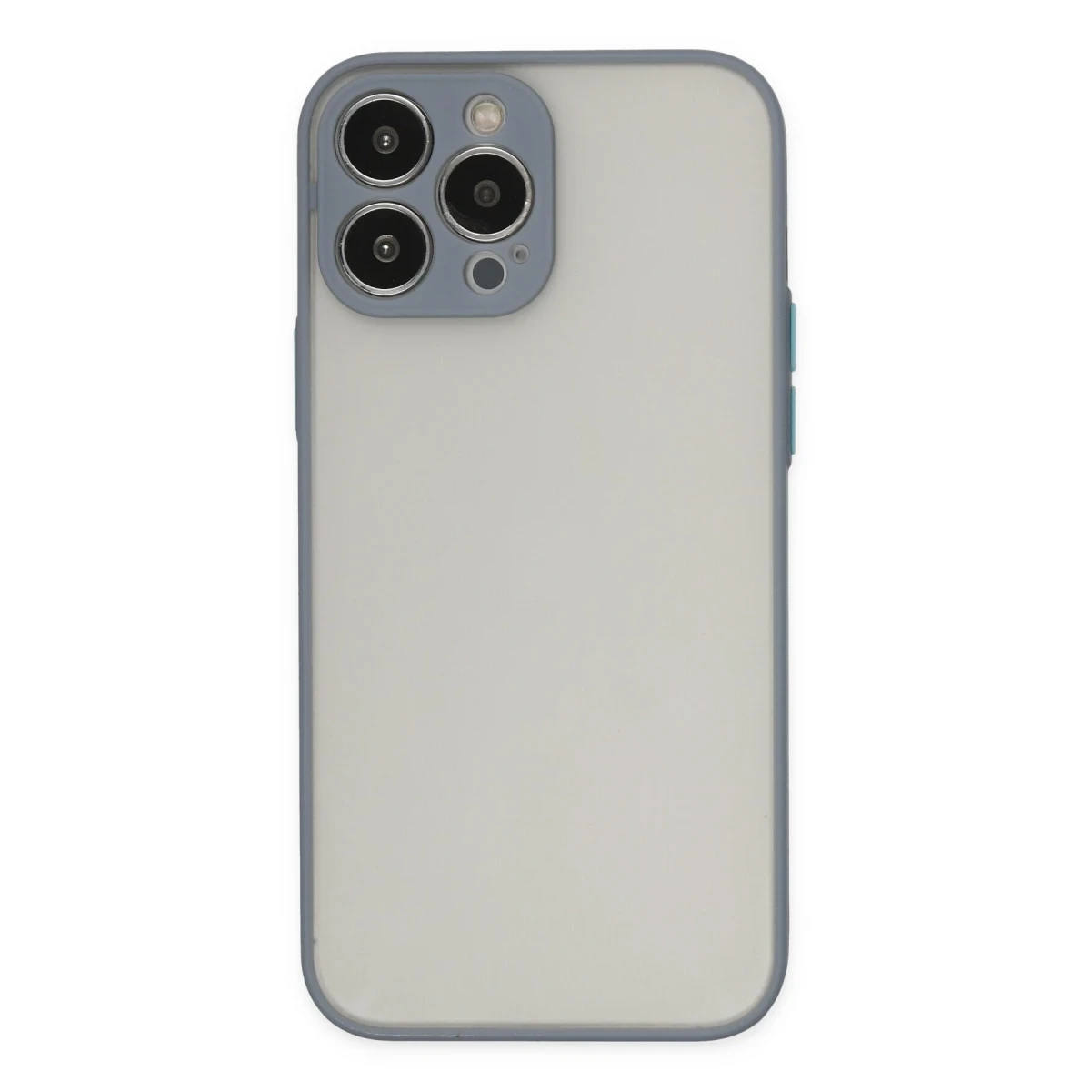 Apple iPhone 14 Pro Kılıf Montreal Silikon Kapak - Gri