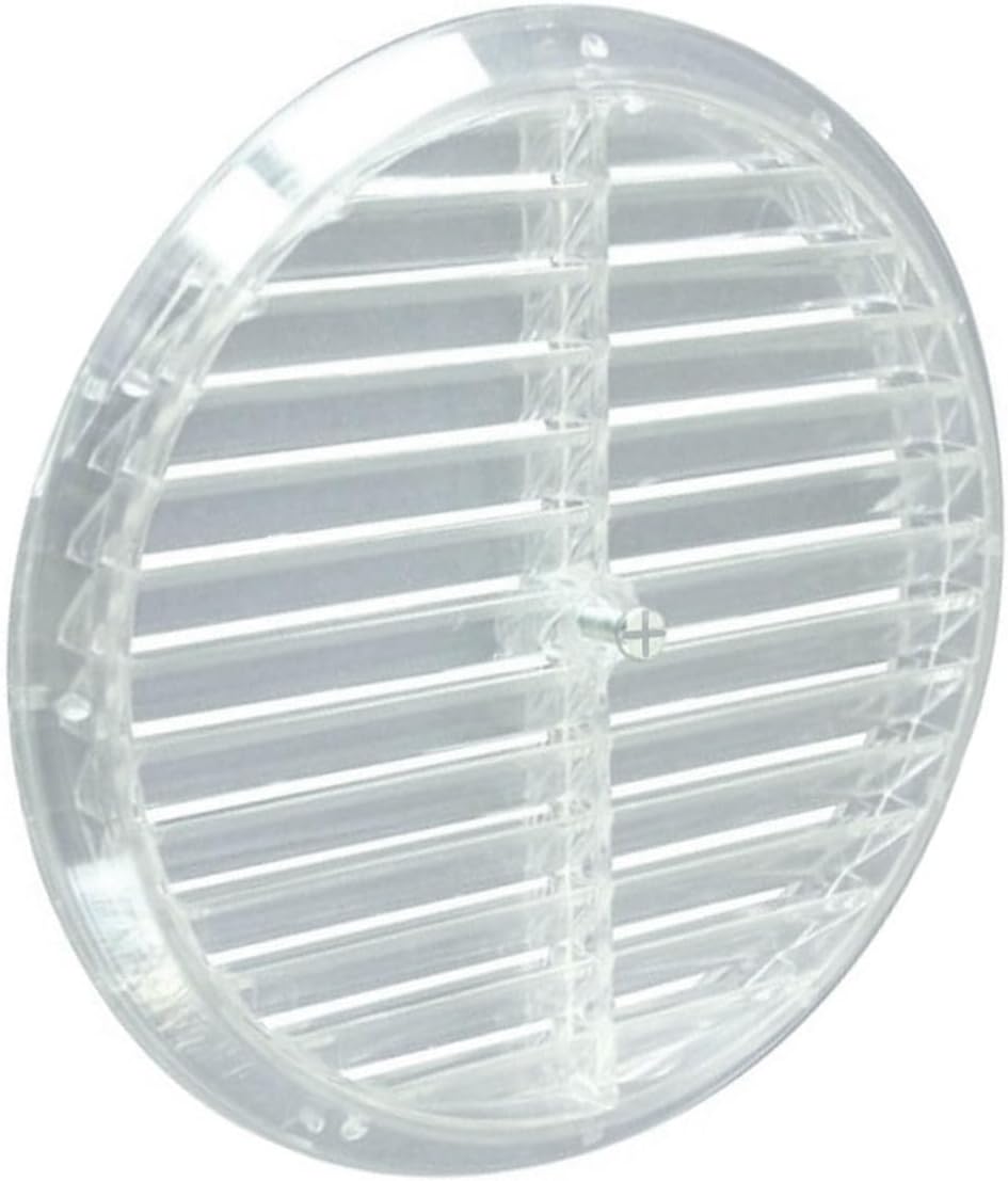 Cam Menfezi - Şeffaf Doğalgaz ve Kombi Havalandırma Menfezi, Sabit Kanatlı Yuvarlak Cam Tipi Havalandırma Kapağı -180mm (Vida ve Somun Dahil) (ŞEFFAF)