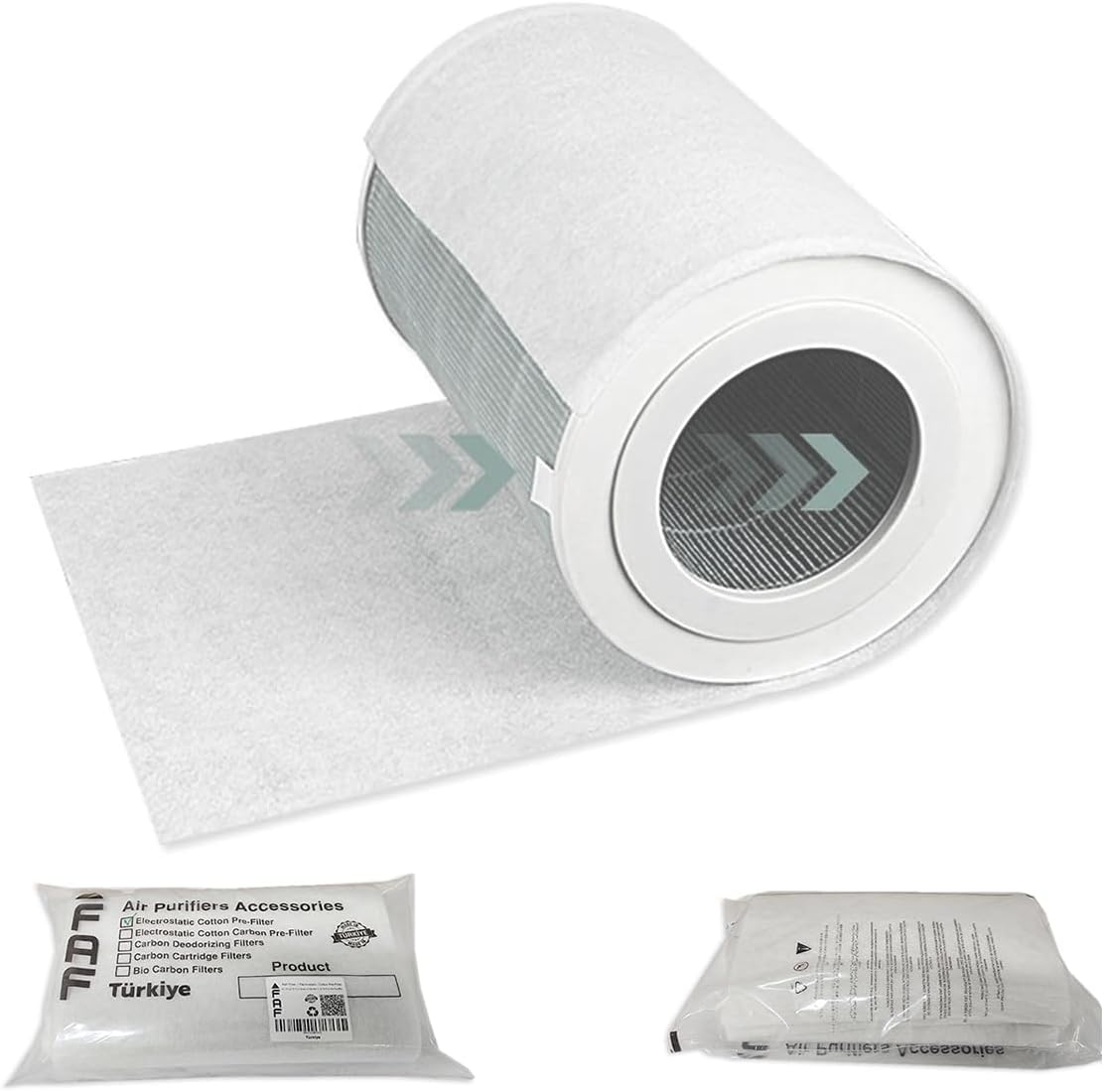 10 Pcs Electrostatic Dust Trap Pre-filter For Bosh Purifier Serisi Hava Temizleyici Filtre Üstü Elektrostatik Toz Tutucu Koruyucu ( 4000)