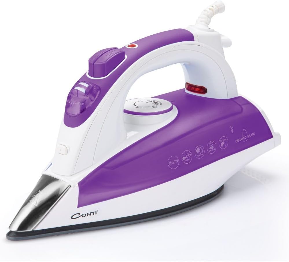 CU-3388 Sensitive 2600W Buharlı Ütü, Seramik Taban, Şok ve Sürekli Buhar, Sprey Buhar, Dikey Ütüleme, Damlama Önleme, Kendi Kendini Temizleme, Otomatik Kapanma, Aşırı Isınma Koruması