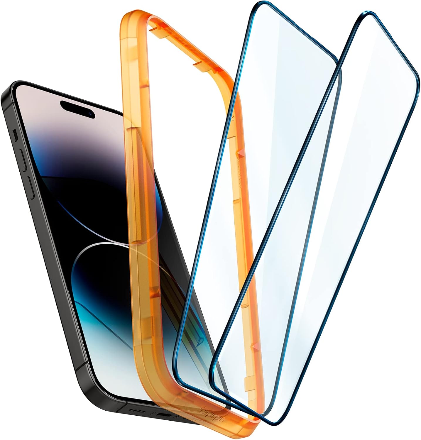 iPhone 14 Pro ile Uyumlu Ekran Koruyucu Cam Kolay Kurulum Glas.tR AlignMaster (2 Adet) Black - AGL05216