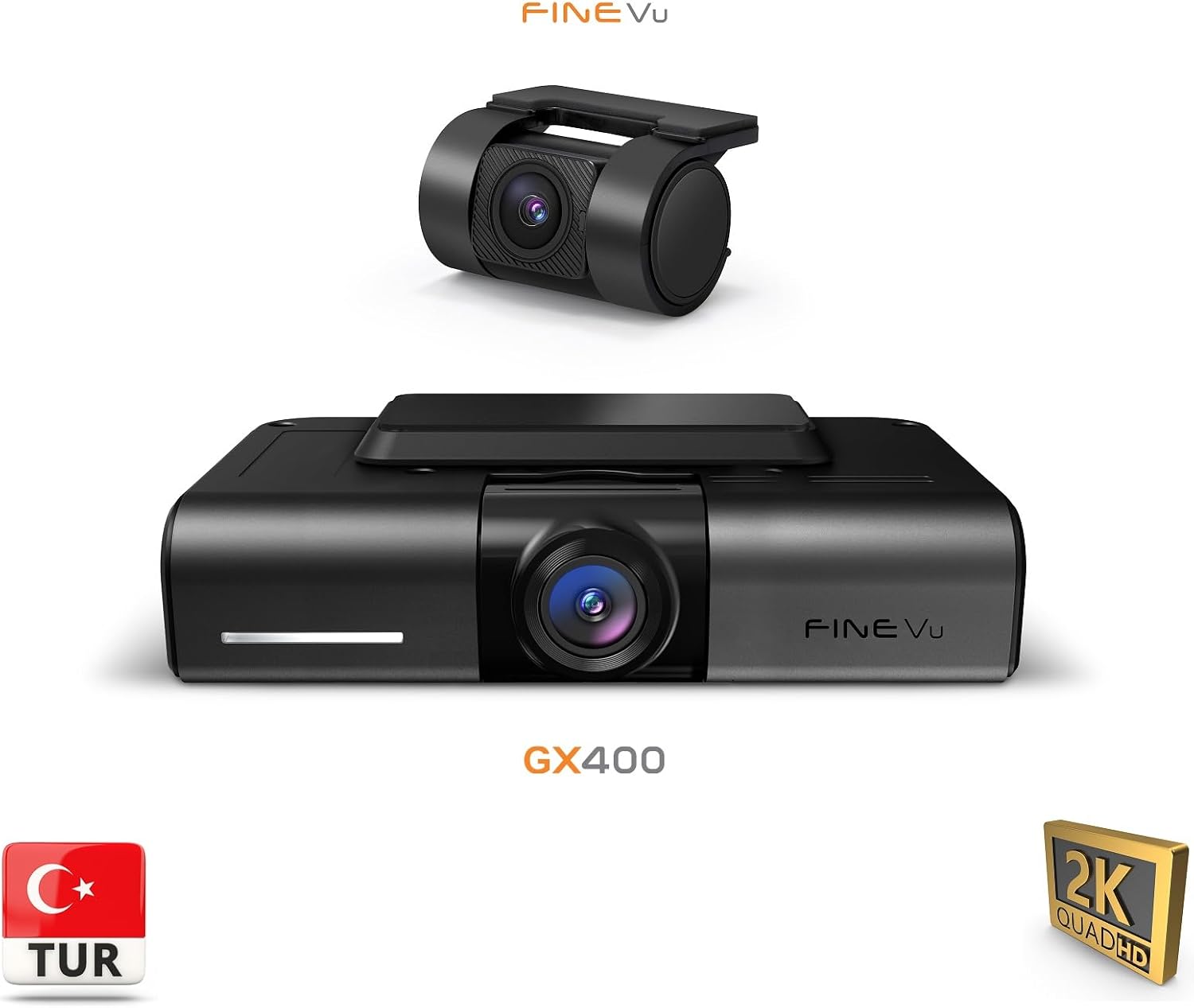 GX400 QHD 2K Wi-Fi Türkçe 2 Kameralı Araç Kamerası