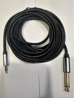 5 metre 3.5 mm stereo 6.3 mm mono kablo 5 metre amfi bilgisayar arası kablo