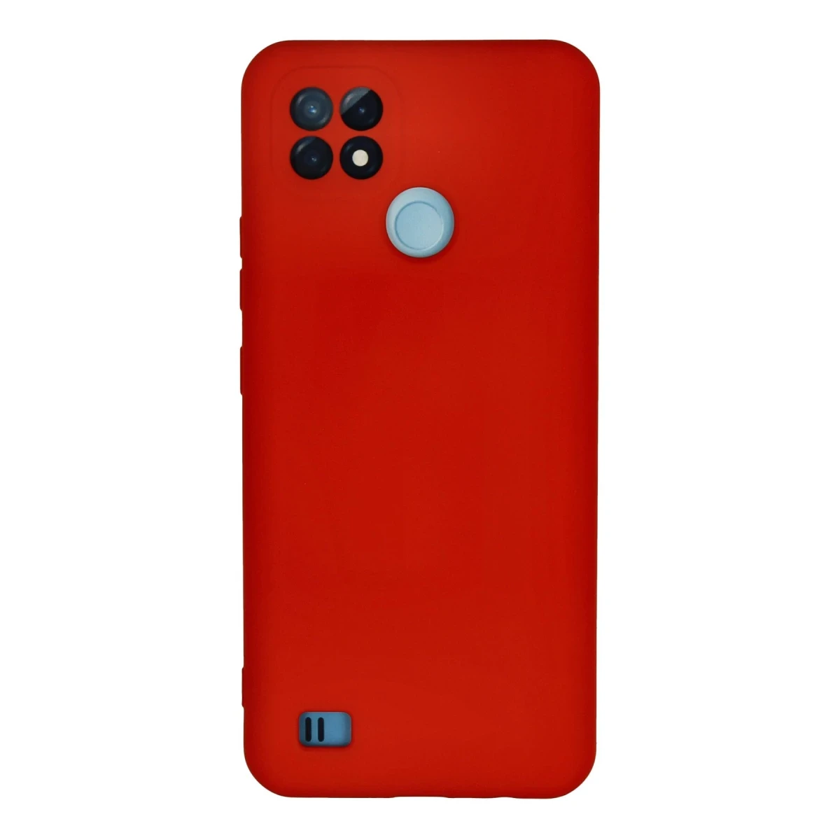 Realme C21 Kılıf Nano içi Kadife Silikon - Kırmızı