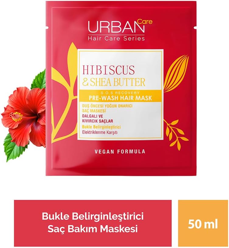 Twisted Curls Hibiscus & Shea Butter Kıvırcık ve Dalgalı Saçlara Özel Duş Öncesi Saç Bakım Maskesi 50 ml- Vegan