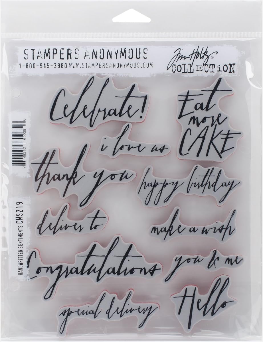 Damga Anonymous _ vidalı, böylece el yazması Sentiments monte edilen Stamp
