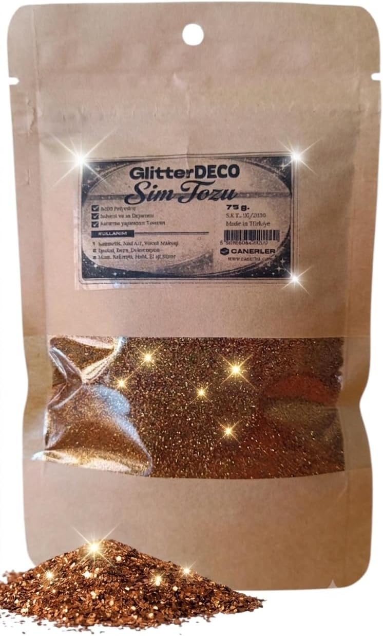 Antik Altın Glitter, NailArt Makyaj Epoksi Dekor Boya Hobi Mum Toz Sim