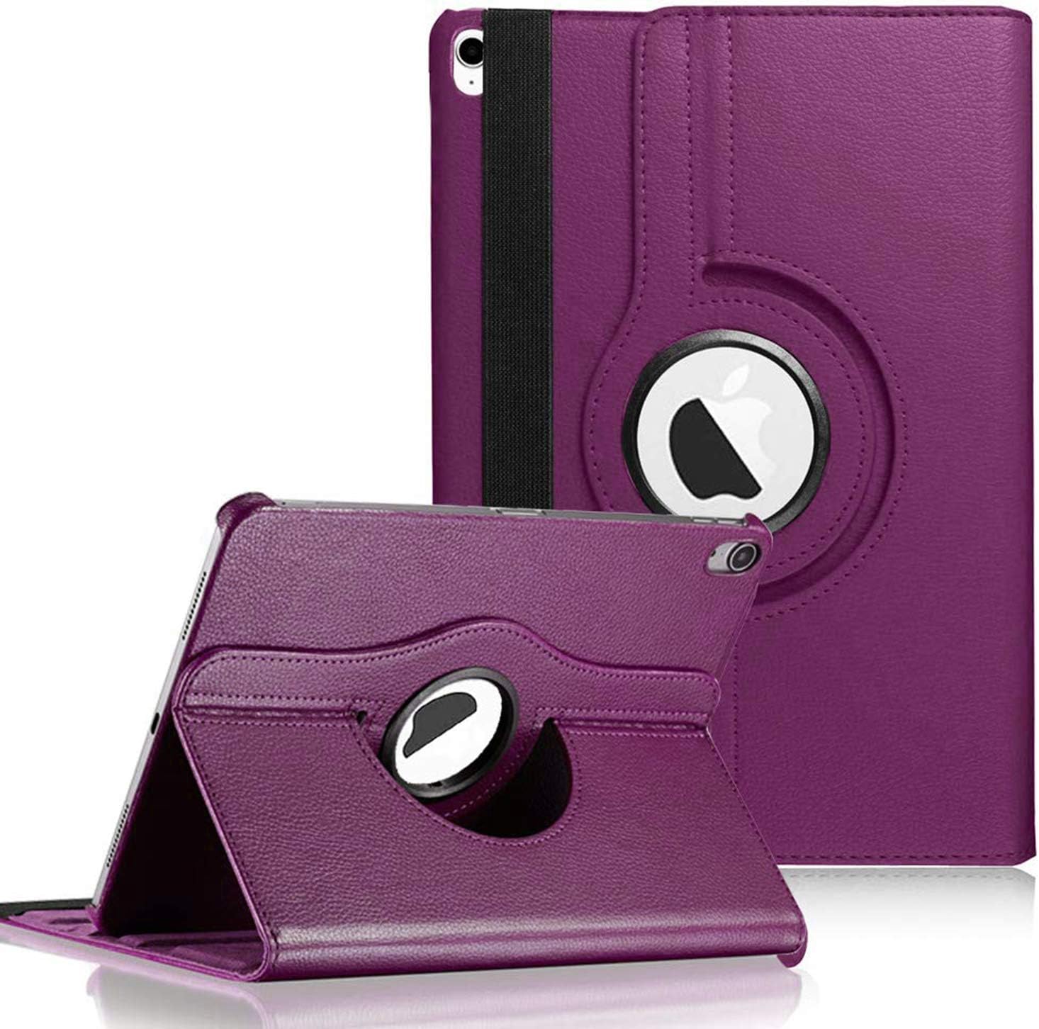 Apple iPad Air 11 2024 için Kılıf (A2902-A2903) 360 Rotating Stand Deri Mor [iPad Air 11 2024 ile Uyumlu Kılıf - Mor]
