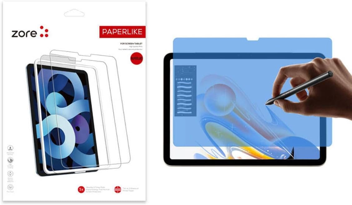 Apple İle Uyumlu iPad Air 11 2024 Paper-Like Ekran Koruyucu, Şeffaf