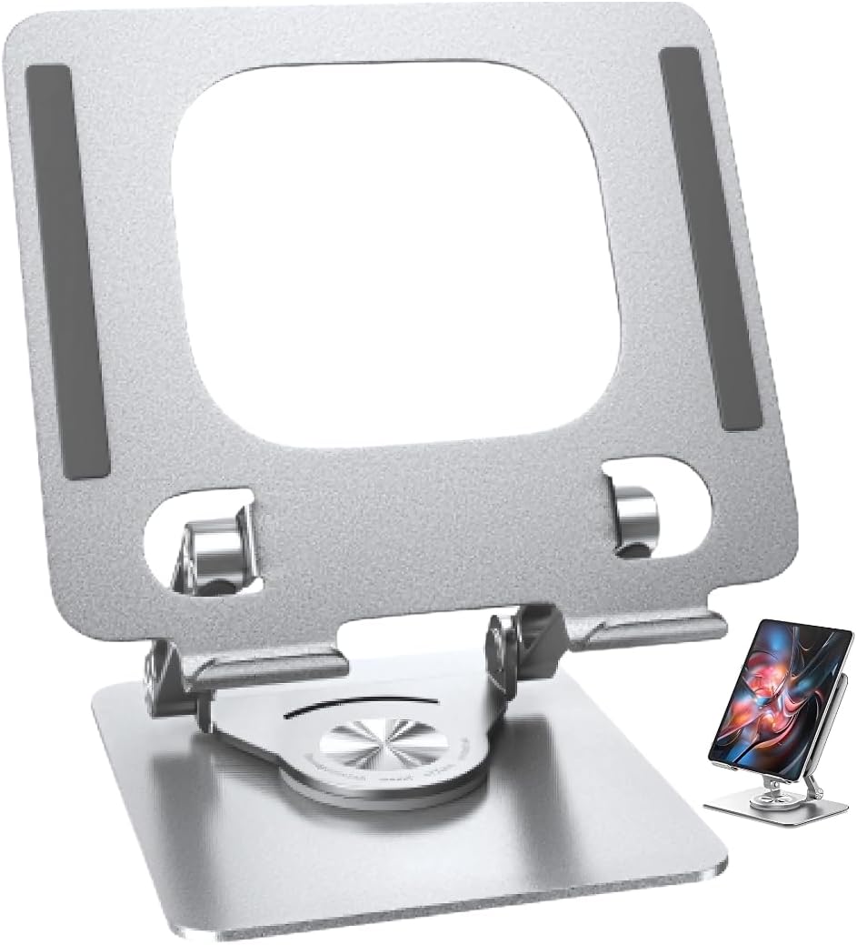 Tablet Standı 360° Dönen Metal Masaüstü Açılı Katlanabilir Tablet Tutucu Stant
