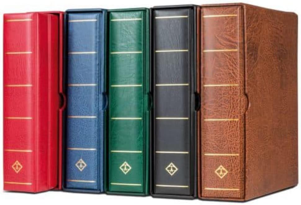 VARIO G Geniş Kasetli Klasör (275x325x90mm) (Kağıt Para, Pul, Zarf ve Efemera Koleksiyonlarınız için idealdir), Mavi Kapak