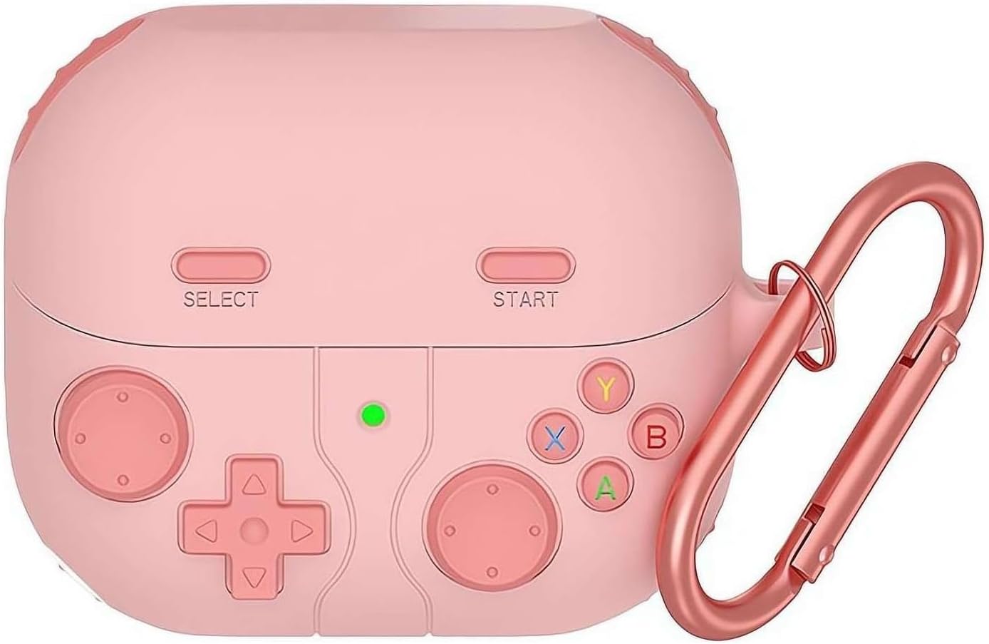 Samsung Galaxy Buds 3 Pro Kılıf Cartoon Figürlü Silikon Retro Gameboy Pembe [Galaxy Buds 3 Pro ile Uyumlu Kılıf - Pembe]