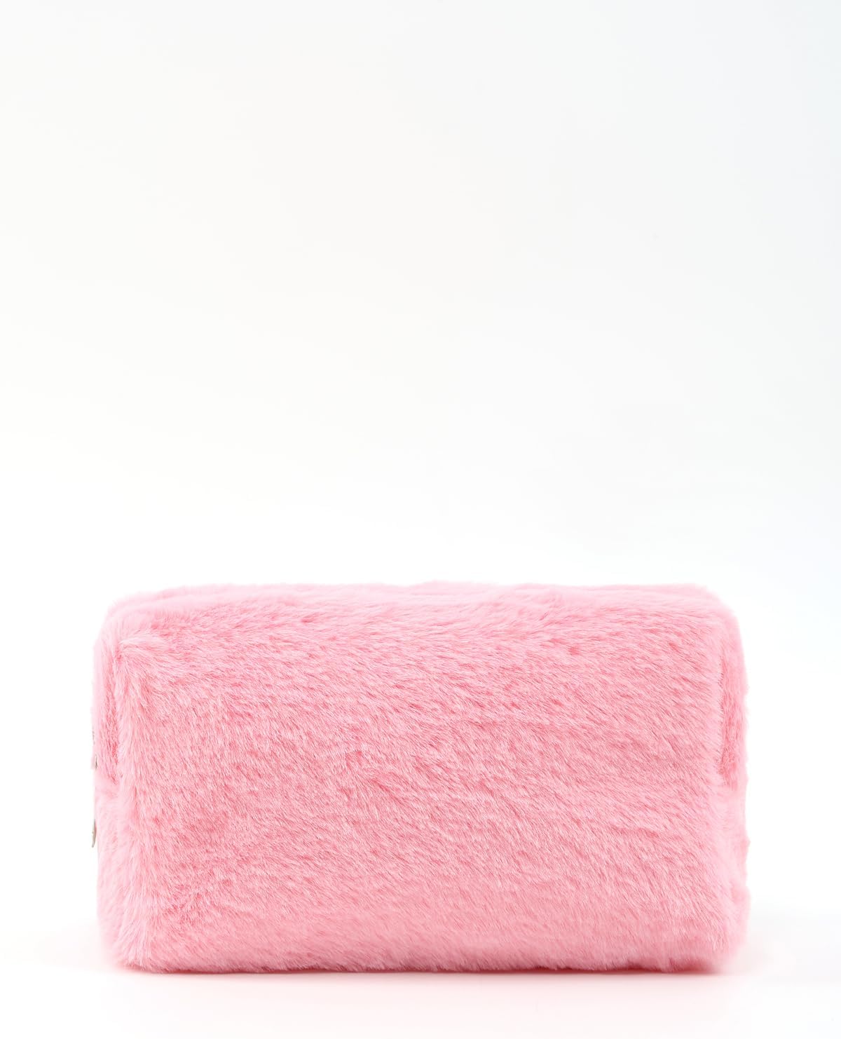 Pembe SHK244 Peluş Kumaş Fermuarlı Tek Bölmeli Seyahat ve Makyaj Çantası,Pembe