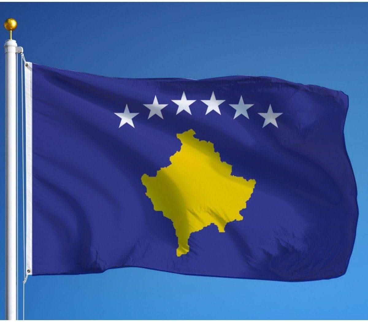 ZC Bayrak Kosova Milli Gönder Bayrağı 100x150 Cm Raşel Dijital Baskı
