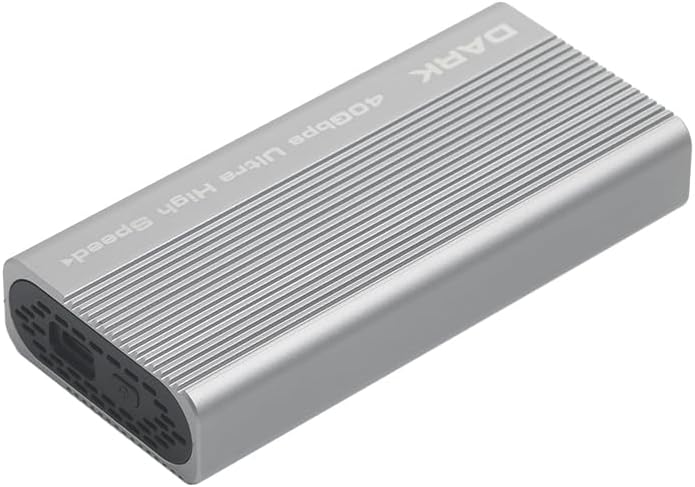 Thunderbolt 4 40Gbps, USB4 Gen3x2, 8TB M.2 NVMe 2280 Uyumlu, Vidasız Montaj, ON / OFF FAN Butonu, Kolay Kurulum & Tak Çalıştır, Fanlı Üstün Soğutma, Alüminyum Type-C Disk Kutusu (DK-AC-DTB40)