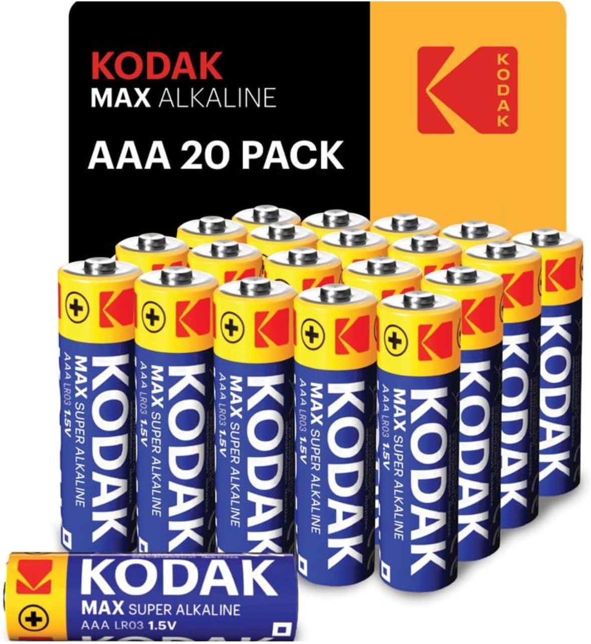 Kodak Max 20 Adet Alkalin İnce Pil-AAA-Shrink