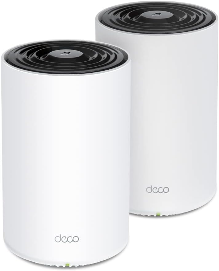 Deco PX50 2-Pack, AX3000 + G1500, 1 GHz CPU, Powerline/Mesh, Yapay Zeka Desteği, Gigabit Portları, 150 Cihaza Kadar Bağlantı, 420 m² 'ye Kadar Kapsama, Powerline Mesh WiFi 6 Sistemi