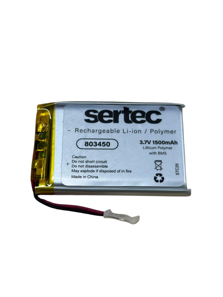 803450 3.7V 1500mAh Li-Polymer Pil (Devreli/1.5A)