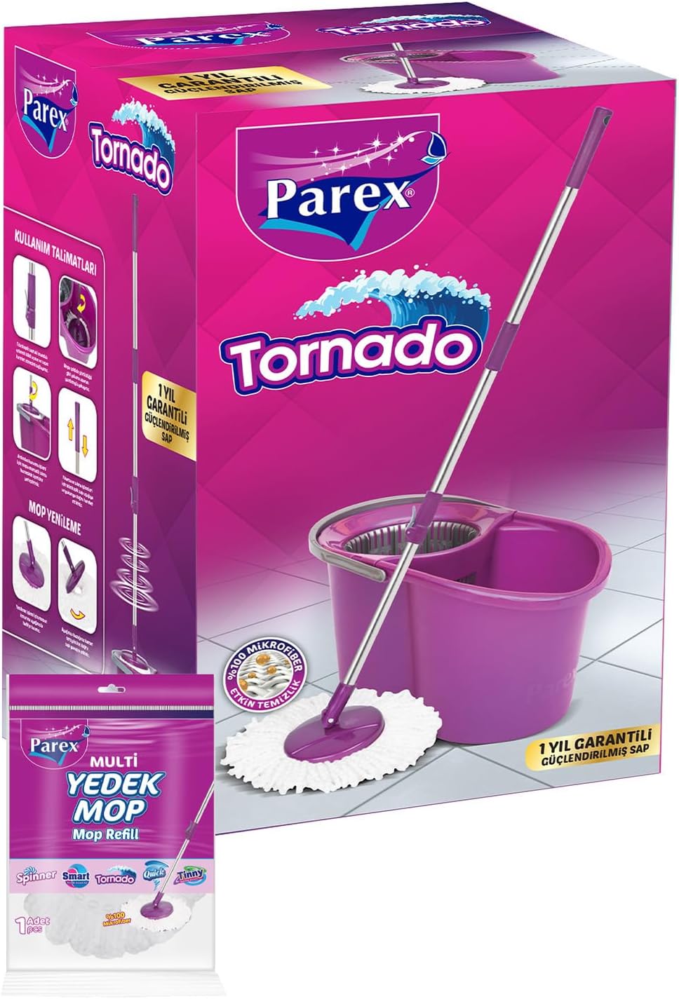 TORNADO TEMİZLİK SETİ 2'Lİ YEDEK MOP HEDİYE