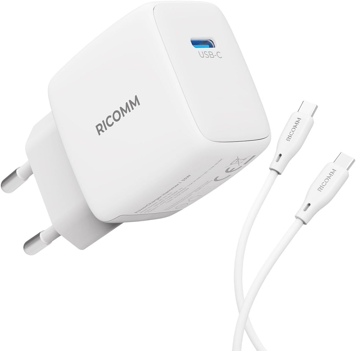 33W GaN USB-C Şarj Aleti PPS PD Hızlı Şarj Cihazı + 2 Metre Type-C 60W Şarj Kablosu