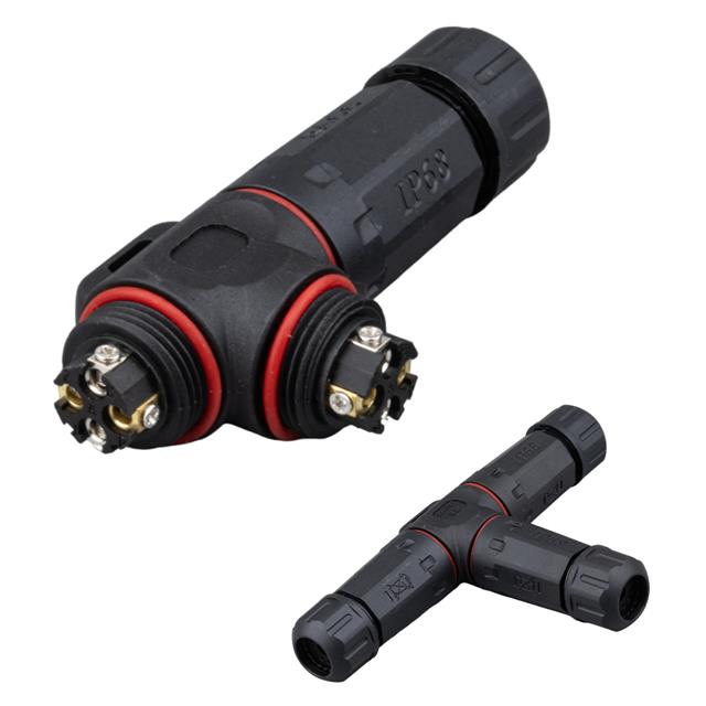 PM-24596 4 Pin Telli 3’lü Tip IP68 Su Geçirmez RJ45 Konnektör