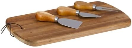 ALP112 Peynir Tahtası ve Bıçak Seti 4 Parça 32x17,5 cm